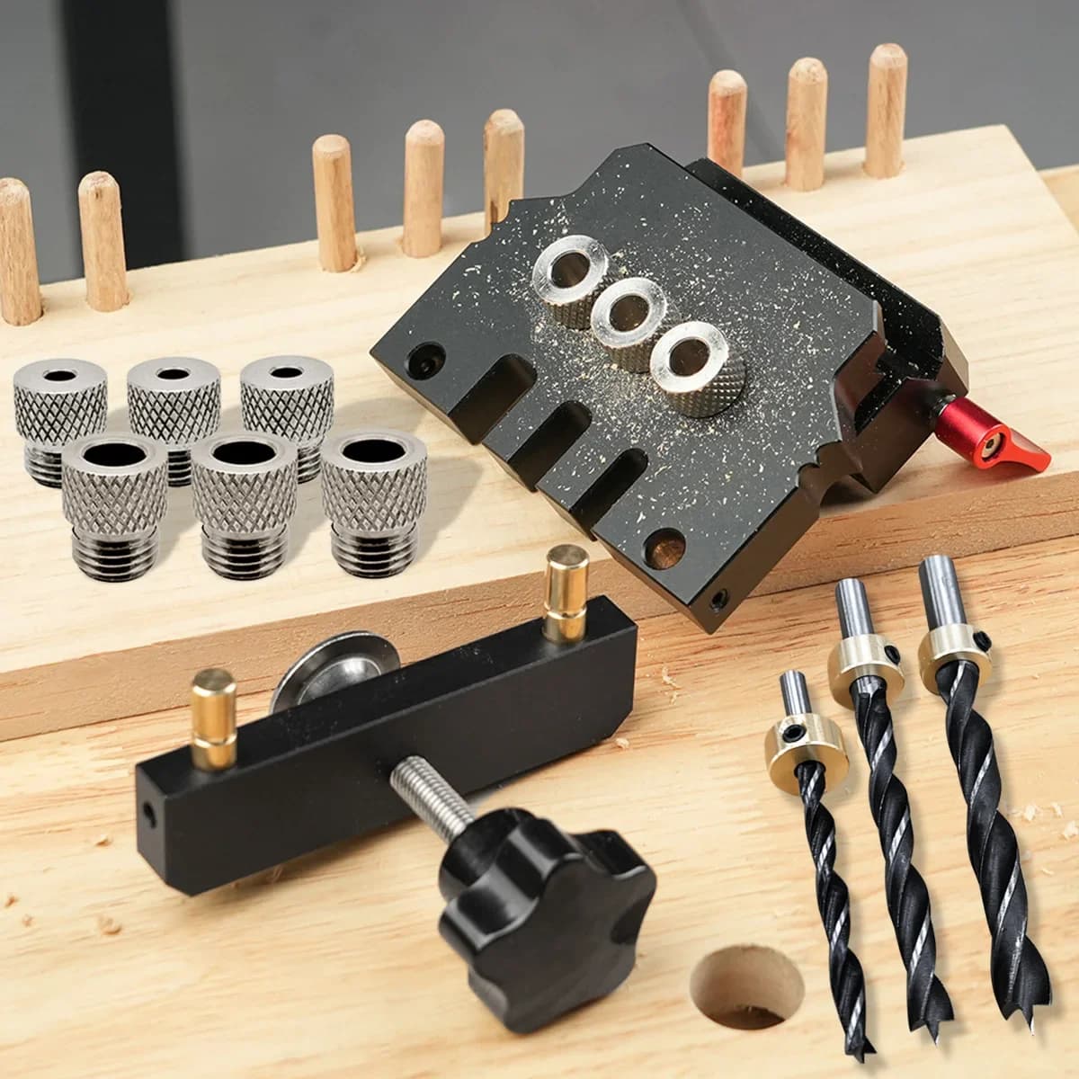 Kit Panduan Dowel Berpusat Sendiri untuk Lubang Lurus