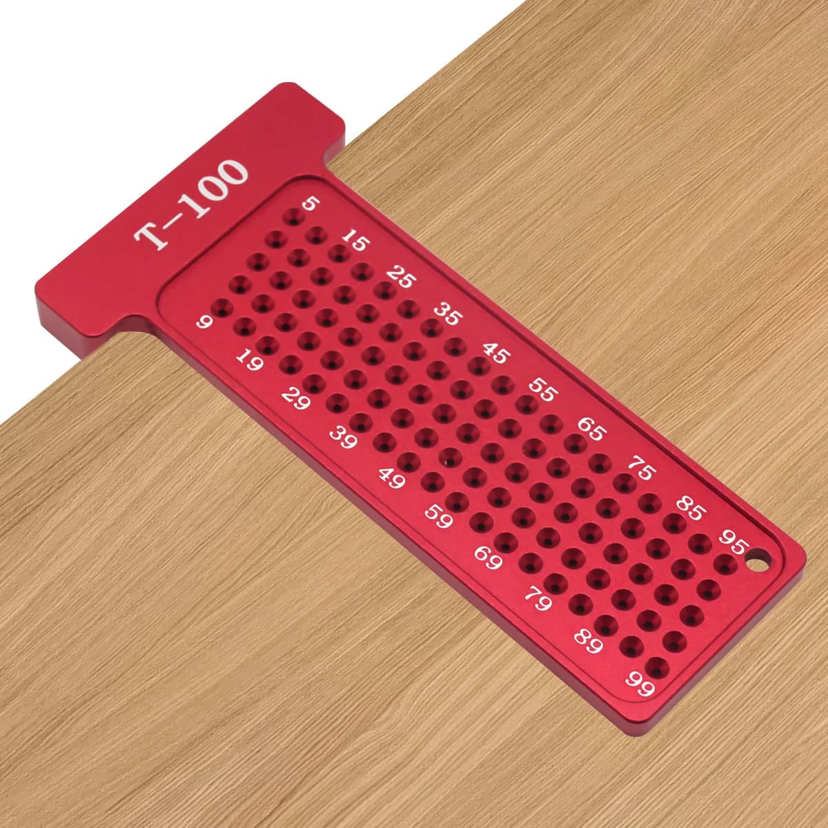 Pembaris T-Precisi 100mm Penanda Metrik