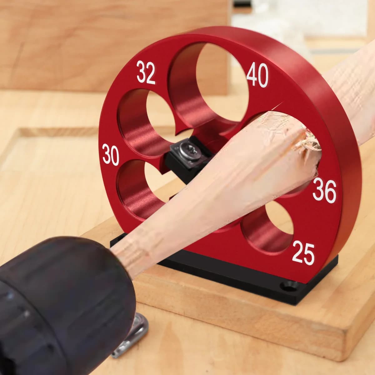 Jig Pembuat Dowel Boleh Laras 5-Lubang 25-40mm