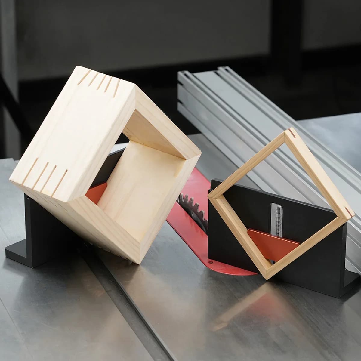 Set 2-Keping Jig Sudut Tegak Aluminium untuk Kerja Kayu