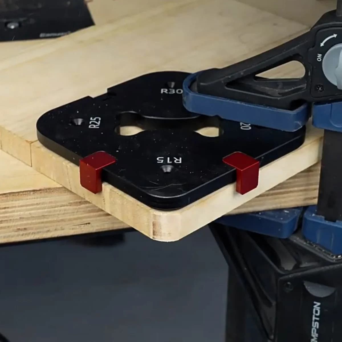Set Templat Radius Sudut Router Aluminium, R15-R50