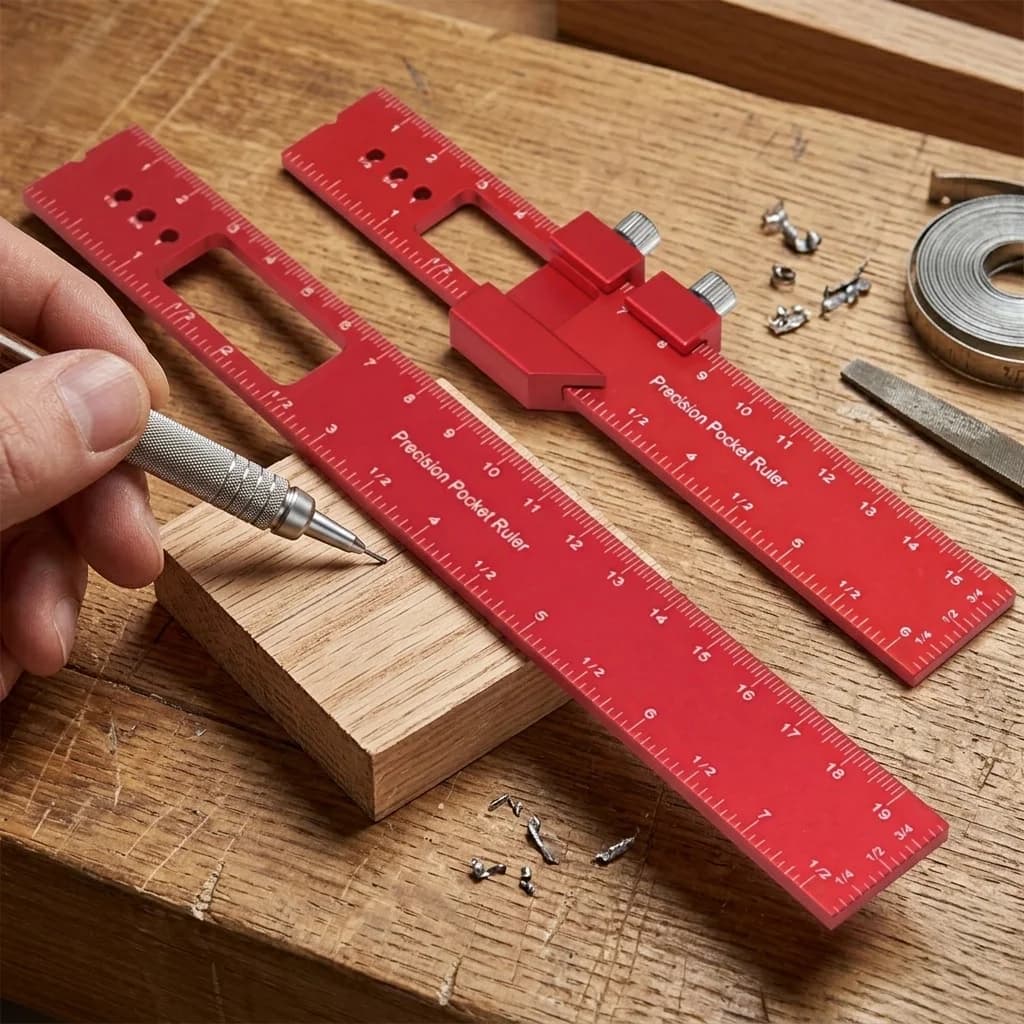 Gauge Penanda Tukang Kayu Aluminium Mudah Alih, 6/8/12 Inci