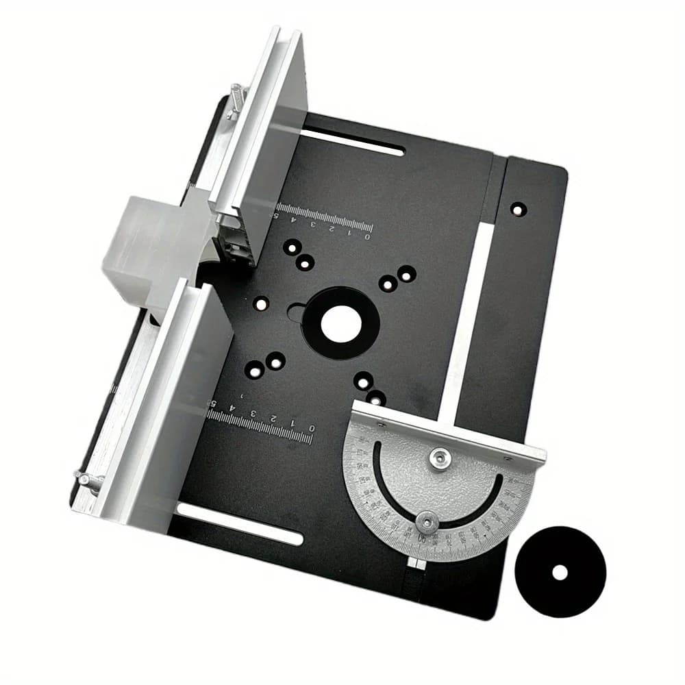 Plat Sisipan Meja Router Aluminium dengan Slot Miter