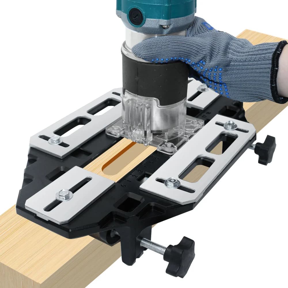 Jig Penentu Slot Pertukangan Kayu Aluminium