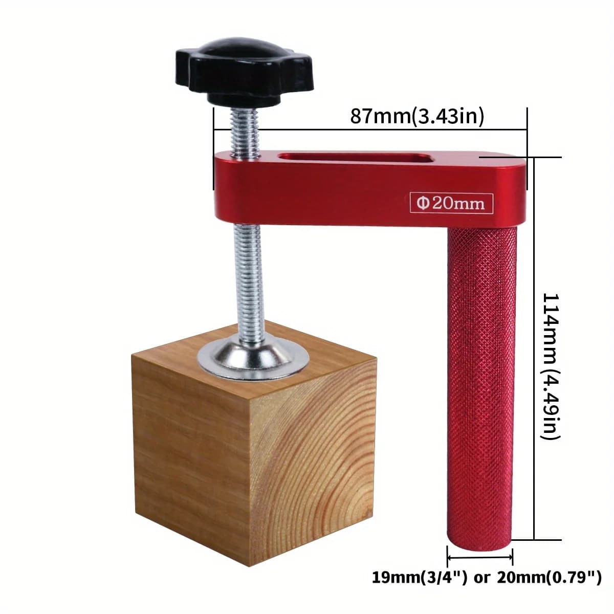 Klamp Bangku Kerja Kayu Aloi Aluminium 19mm/20mm