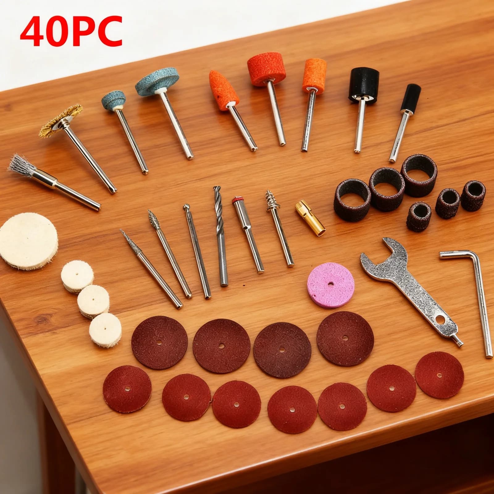 Kit Aksesori Pengisar Alat Putar 40-Keping