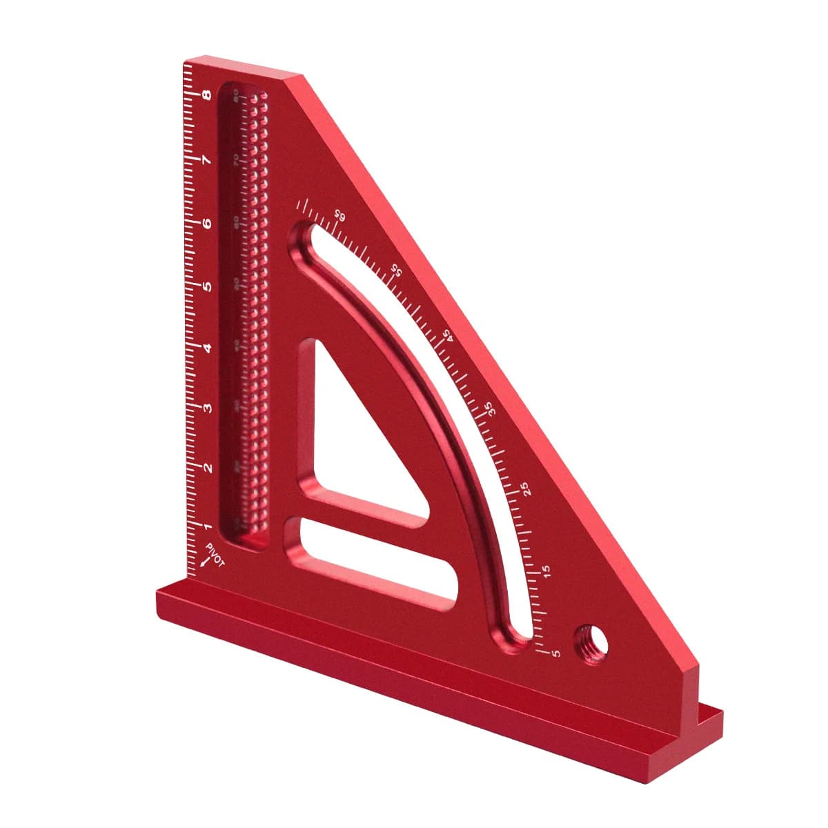 Pembaris Protractor Segi Tiga Miter Aluminium Sudut Pelbagai