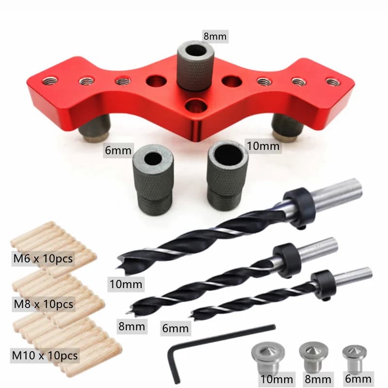 Jig Lubang Saku Vertikal Self-Centering 6/8/10mm