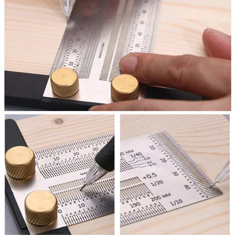Penanda Lubang & Pengukur Garis Keluli Tahan Karat
