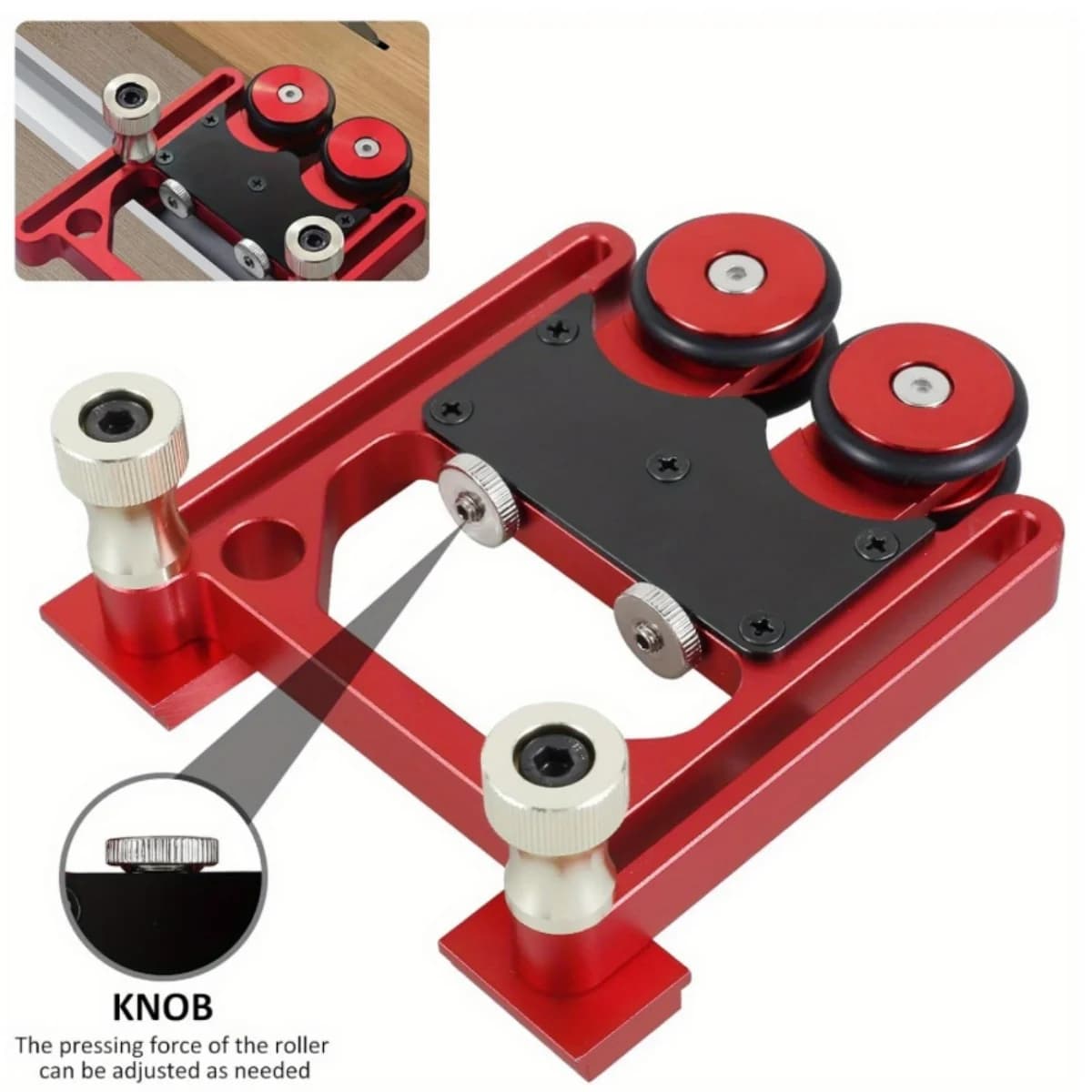Rol Panduan Suapan Gergaji Meja Aluminium Boleh Laras