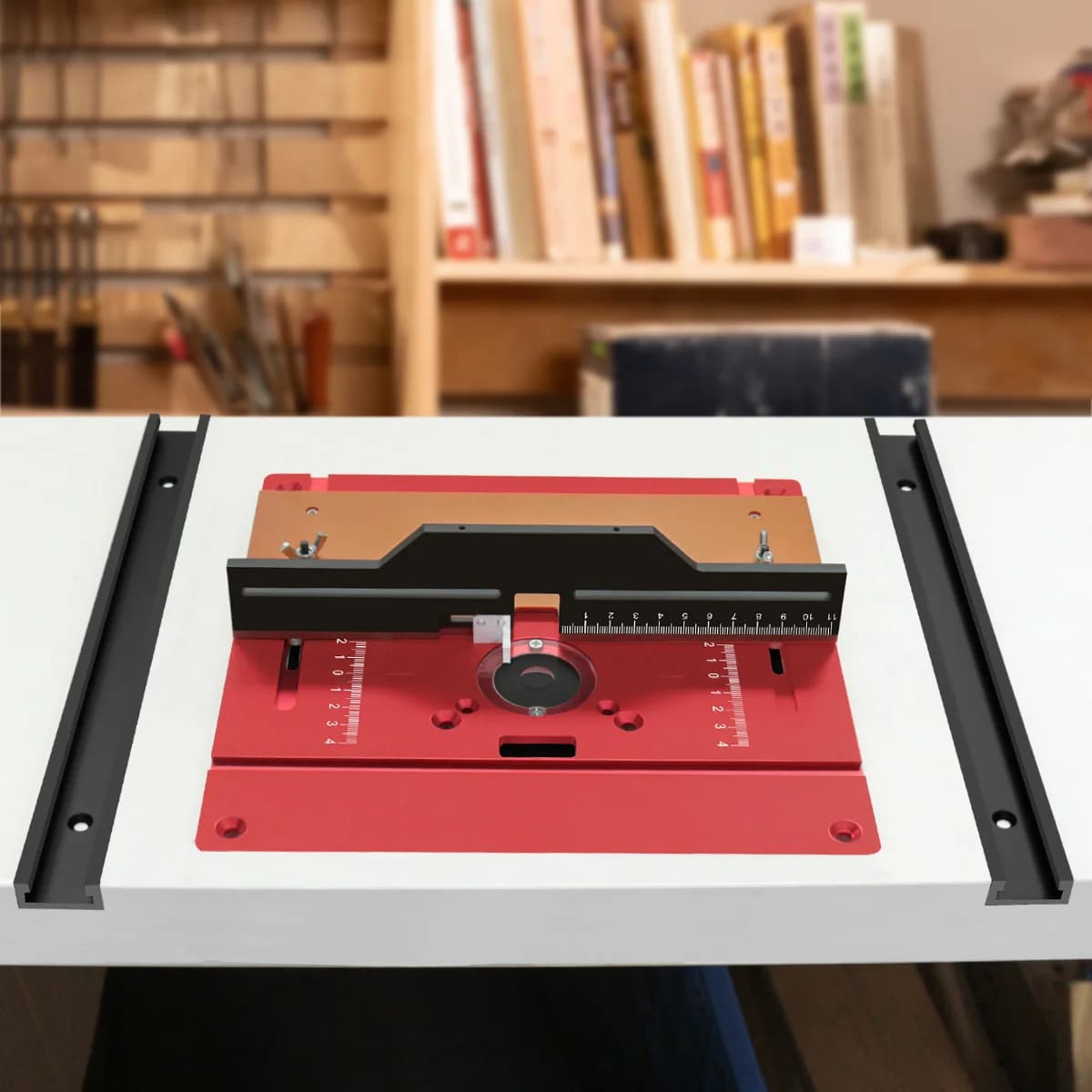 Panduan Gauge Miter Jalur-T untuk Gergaji Meja, 400/500mm