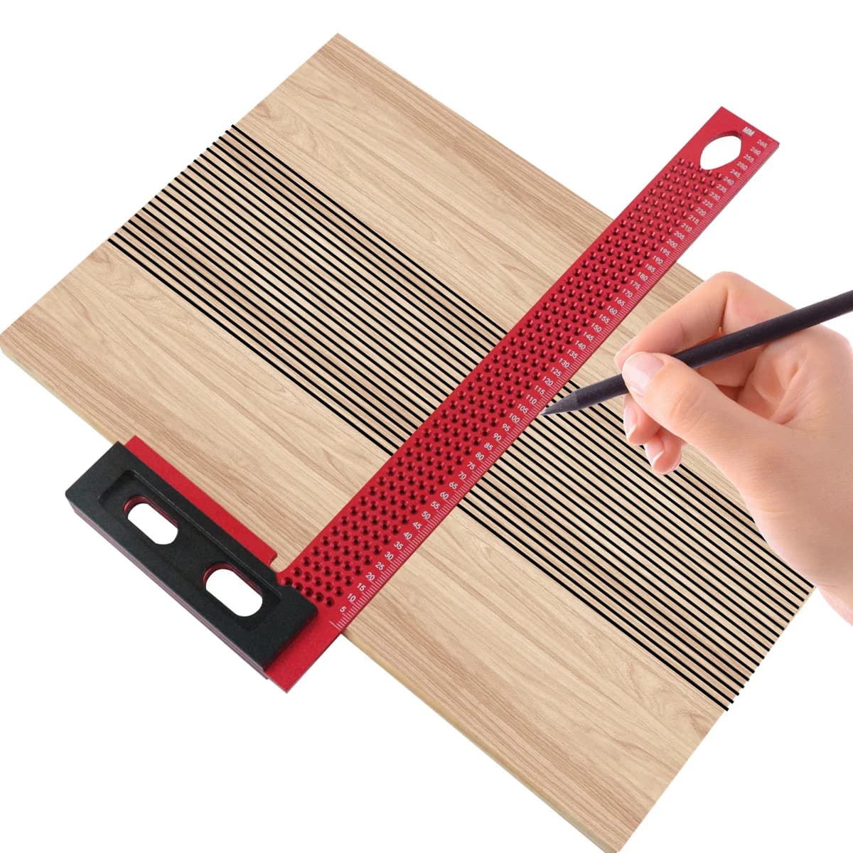 Scriber & Segi Empat Miter Aluminium Presisi 200mm/300mm