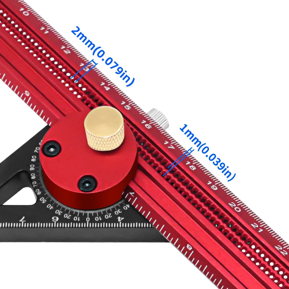 Pembaris T-Type Penanda Aluminium Presisi dan Tolok Penandaan Layout