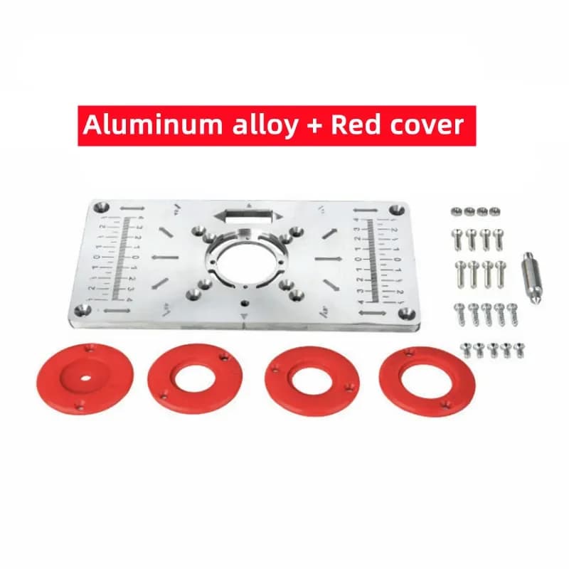 Plat Sisipan Meja Router Aluminium dengan Cincin